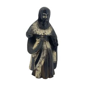 Vintage Nettle Creek Gallery Classics Wood Carved Figurine Woman Saint Religious